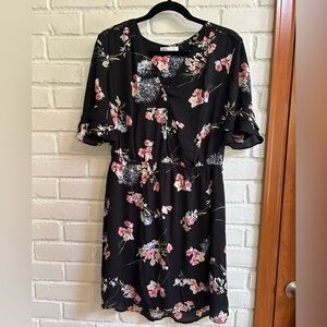 DR2 Black Floral Dress